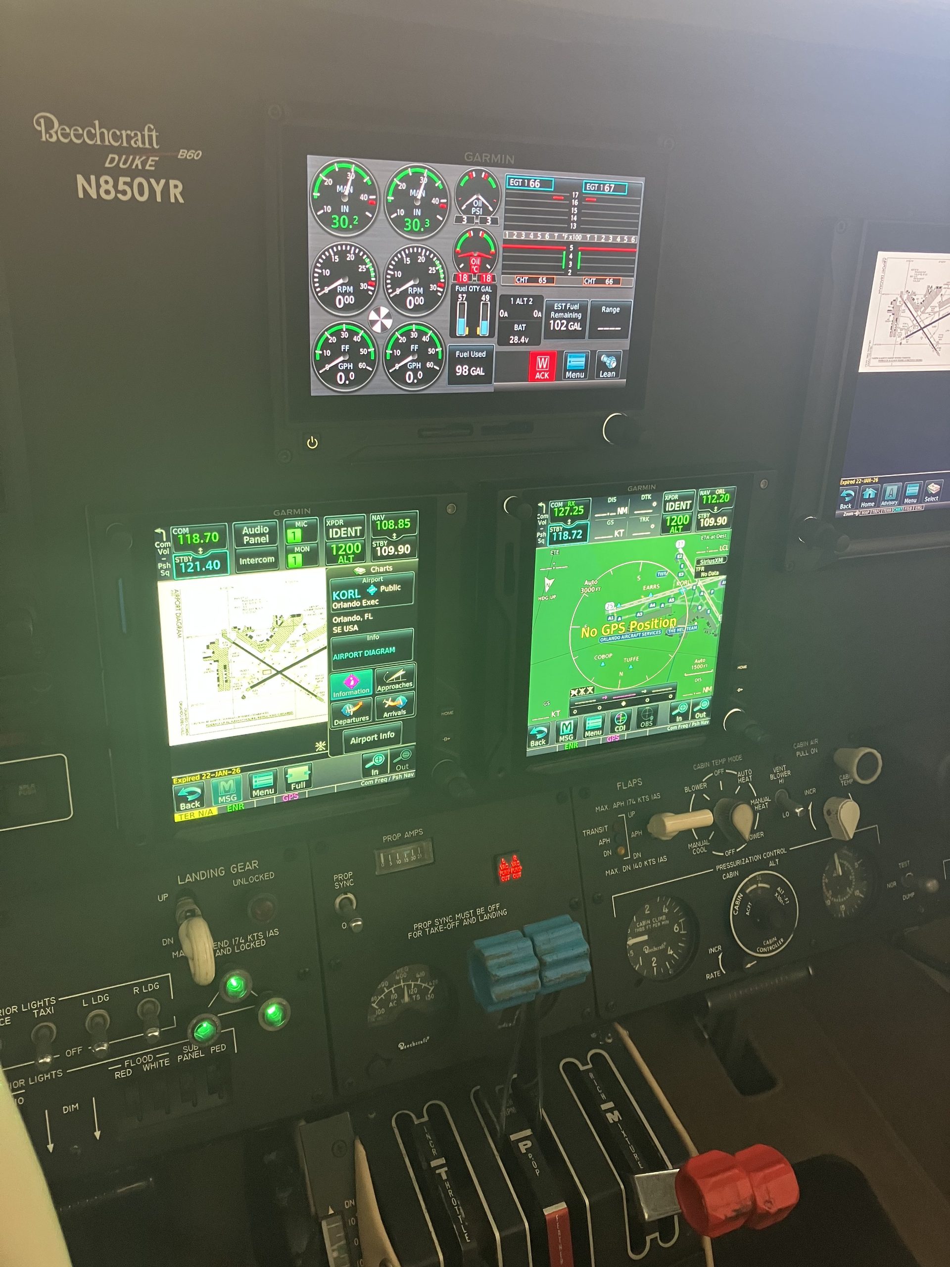Glass cockpit detail