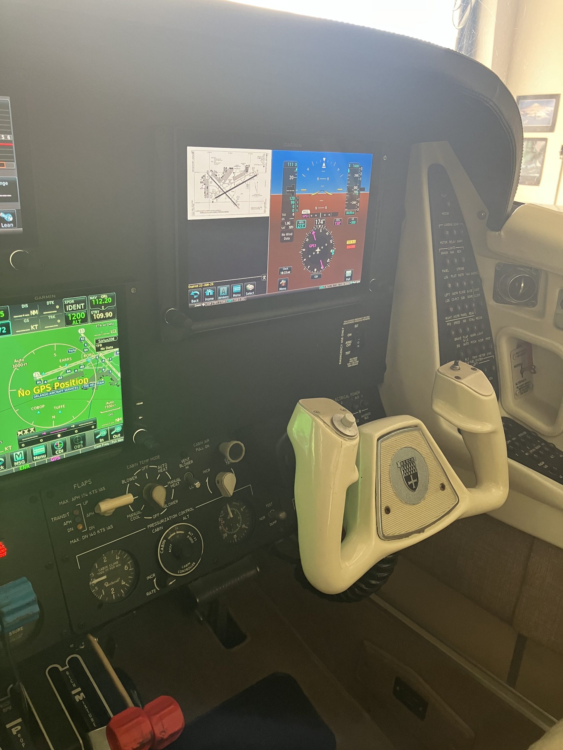 Glass cockpit detail