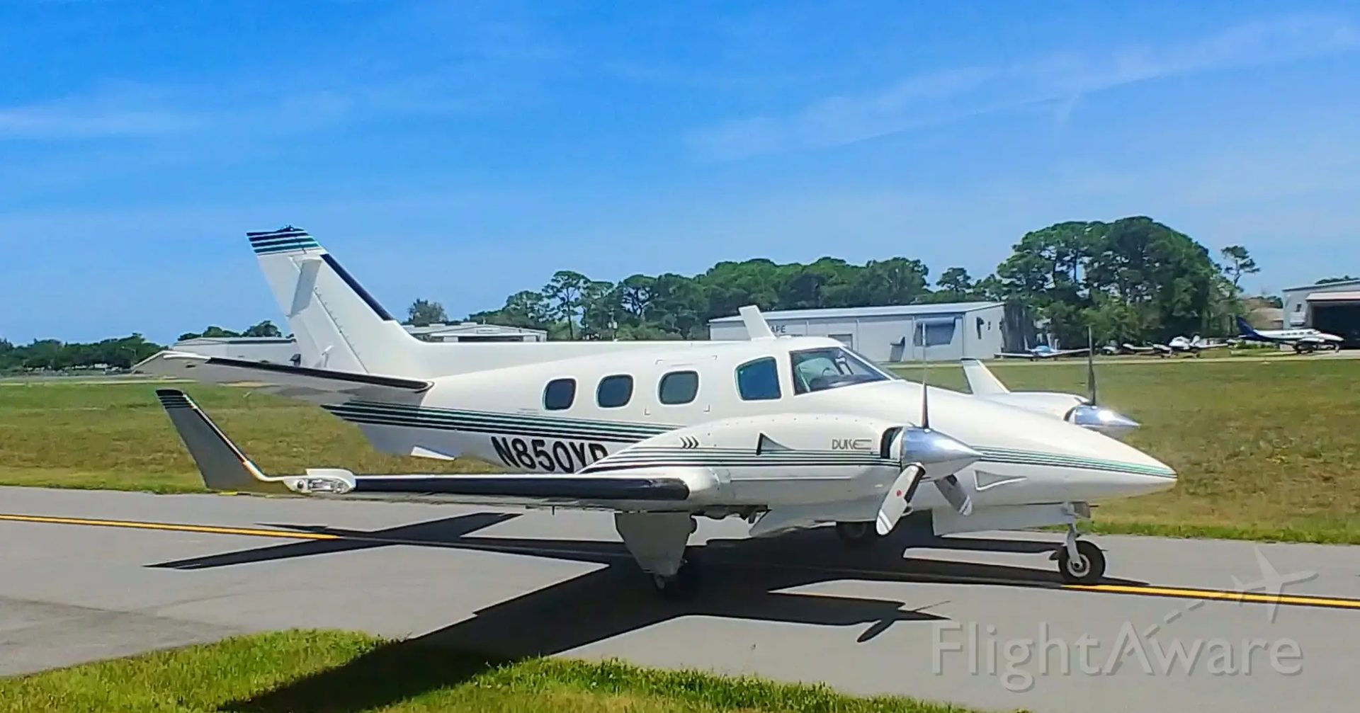 N850YR parked on ramp