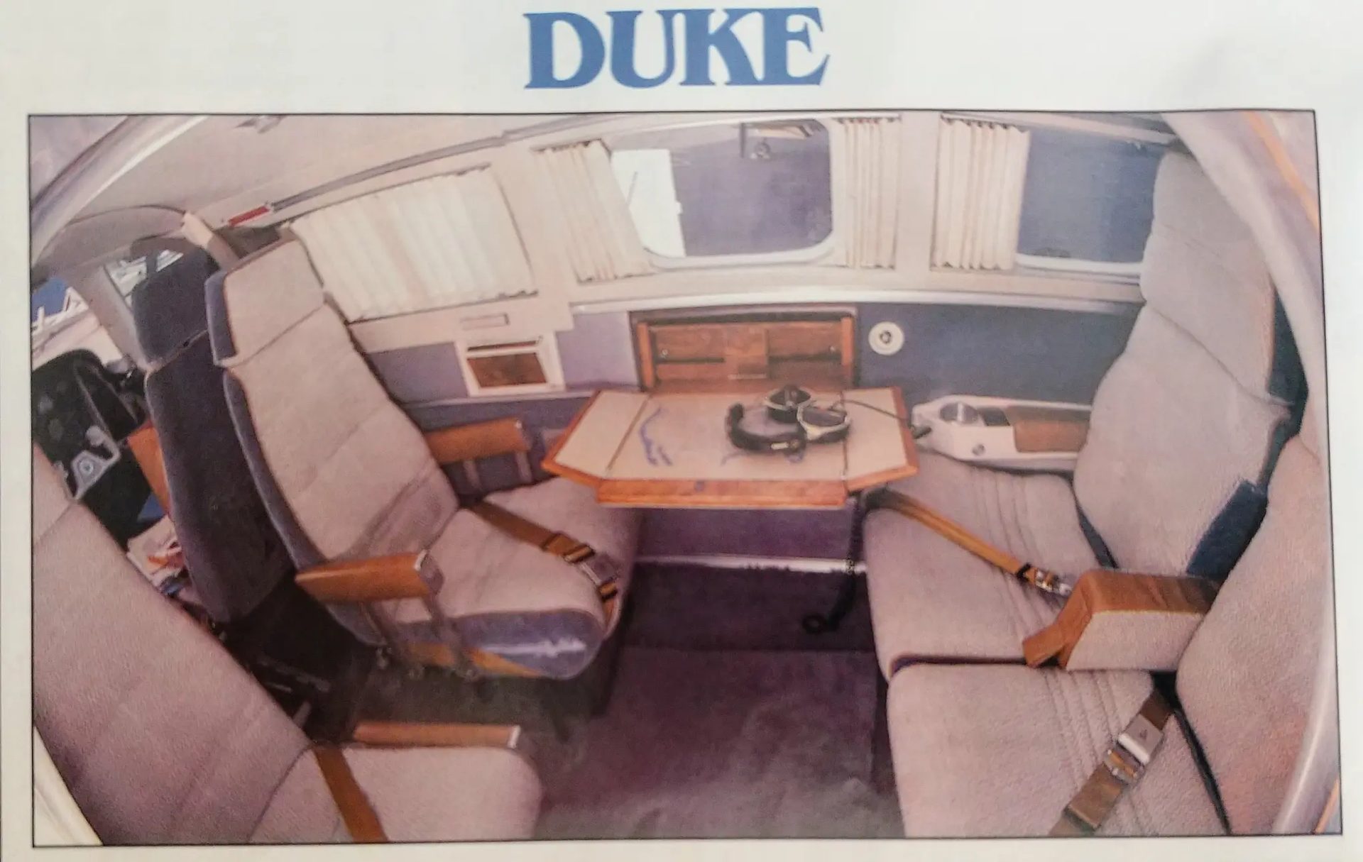 Duke cabin interior from brochure