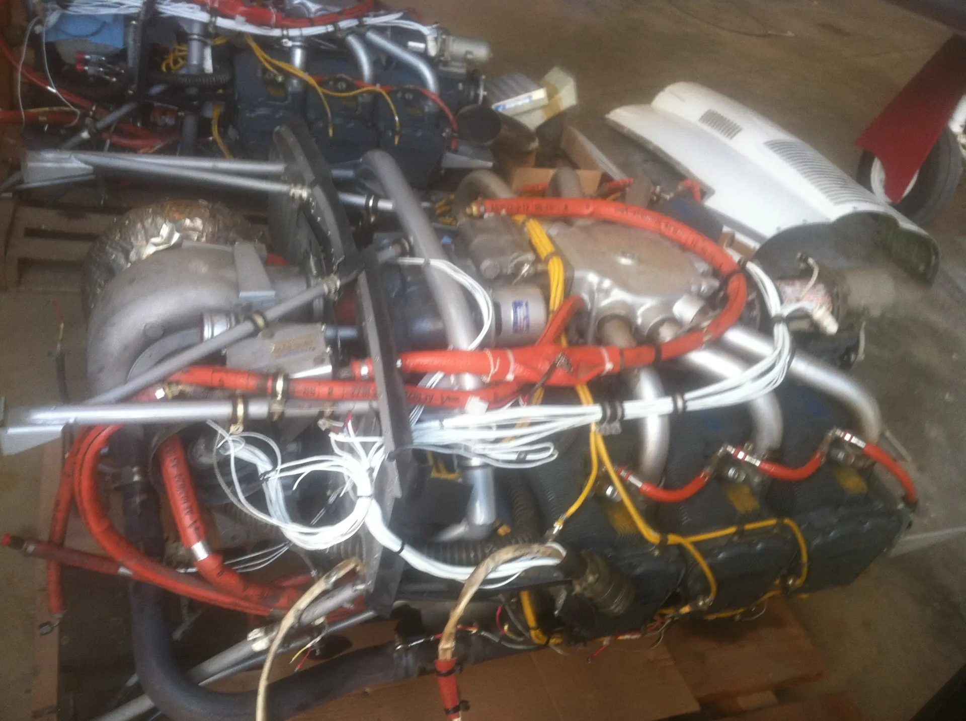 Complete spare engine on pallet
