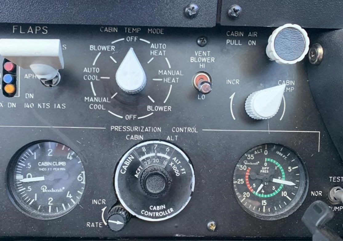 Pressurization control panel